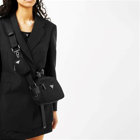 prada nylon shoulder bag outfit|prada nylon shoulder bag price.